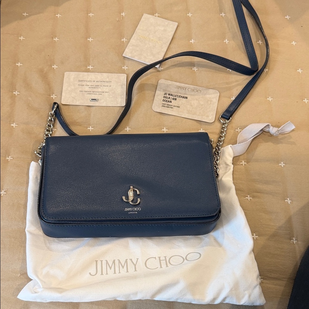 Jimmy Choo Navy Crossbody Bag